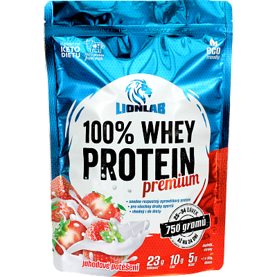 100 % Whey Protein - 750 g, jahodové potěšení