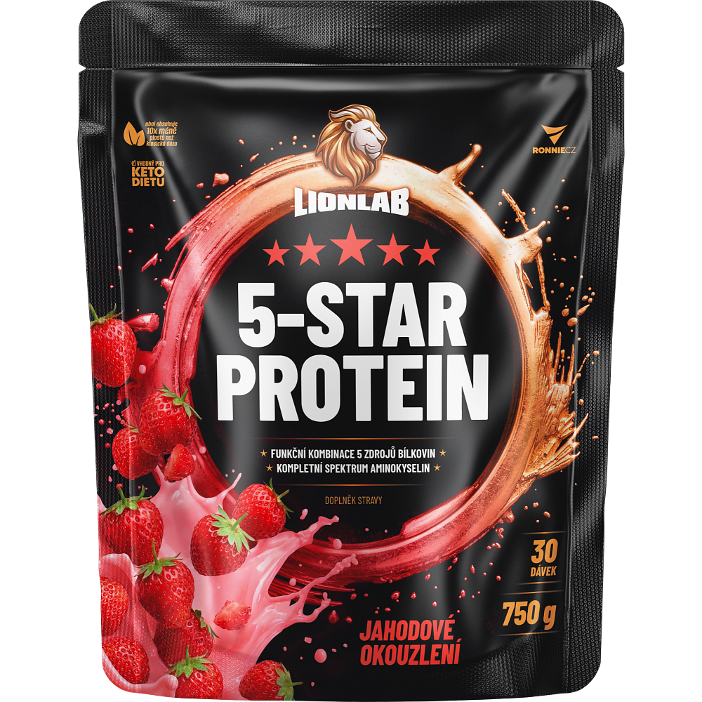 5-Star Protein - 750 g, jahodové okouzlení