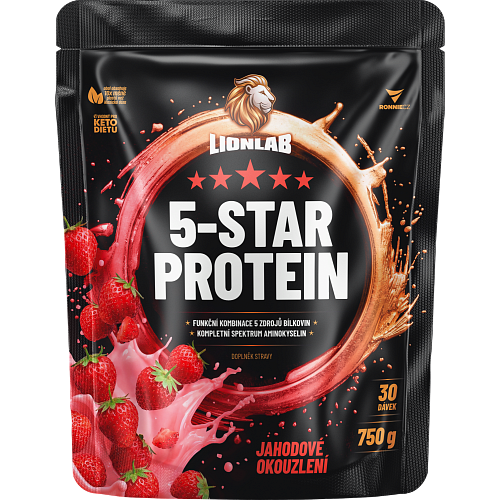 5-Star Protein - 750 g, jahodové okouzlení