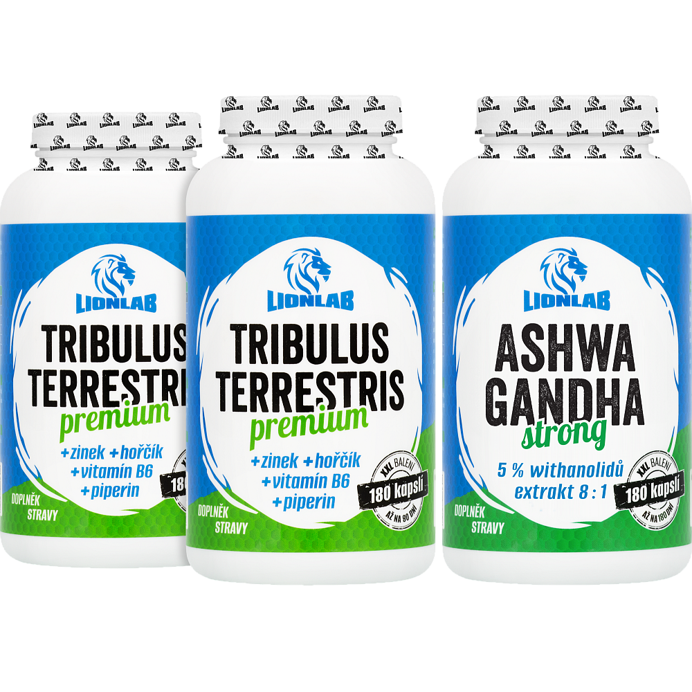 Tribulus Premium a Ashwagandha Strong - akce 2+1
