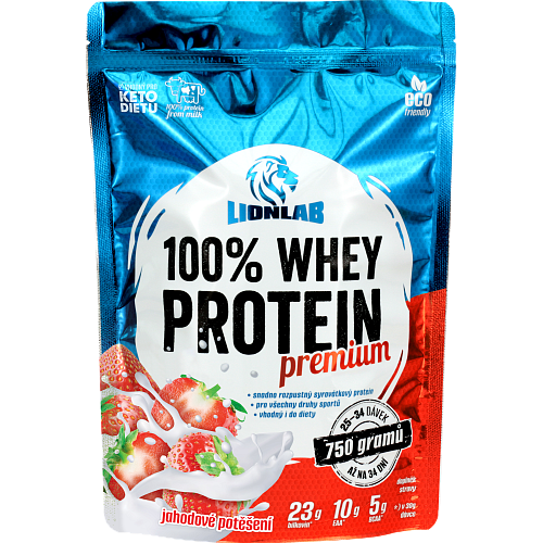 100 % Whey Protein - 750 g, jahodové potěšení