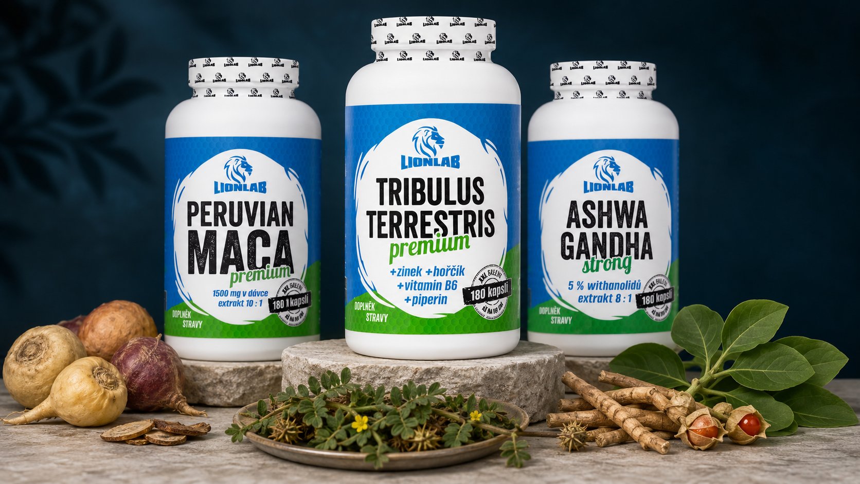 Přirozená hormonální podpora: Proč tribulus, maca a ashwagandha rostou nejrychleji